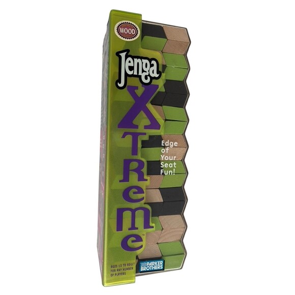 Jenga Xtreme Parker Brothers 2003 Tower Building Game Blocks Wood 51 Blocks - Picture 8 of 10